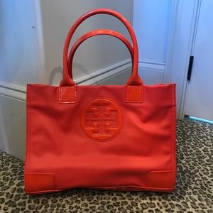 Tory Burch Ella Mini Tote in Coral!
